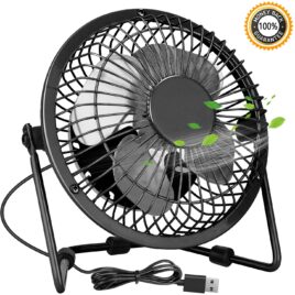 MINI VENTILADOR USB NEGRO METALICO