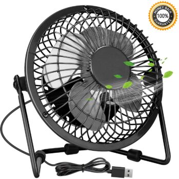 MINI VENTILADOR USB NEGRO METALICO