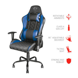 SILLA GAMER TRUST GTX 707R NEGRA-AZUL